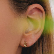 ECFEW™ Ruby Snake Wrap Stud Earrings in 9ct Yellow Gold