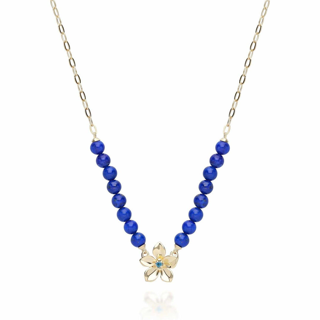 253N314302925 ECFEW™ Creator Lapis Lazuli & Blue Topaz Necklace In Sterling Silver 1