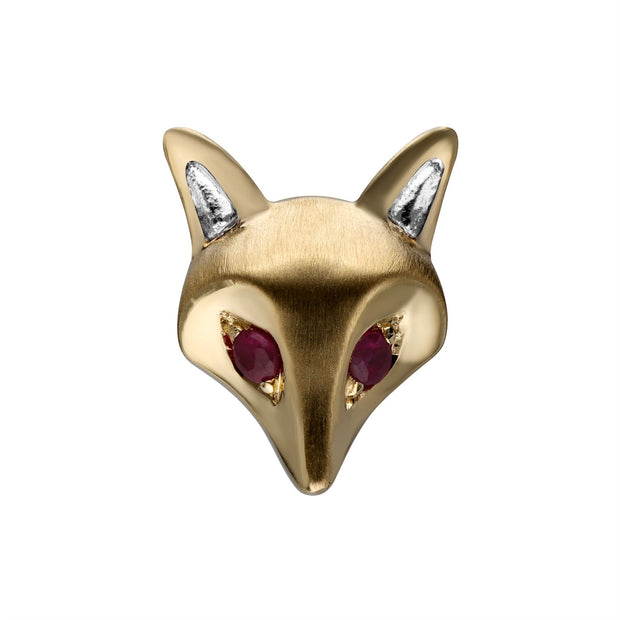 Gardenia Ruby Fox Pin