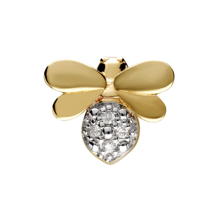 Honeycomb Inspired Diamond Bee Pin