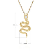 ECFEW™ Diamond Snake Wrap Pendant in 9ct Yellow Gold