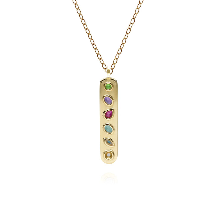 Coded Whispers 'Dare To' Acrostic Gemstone Pendant