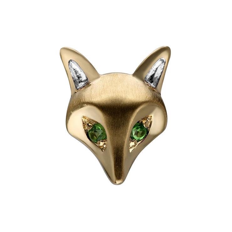 Gardenia Tsavorite Fox Pin