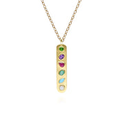 Coded Whispers 'Dare To' Acrostic Gemstone Pendant