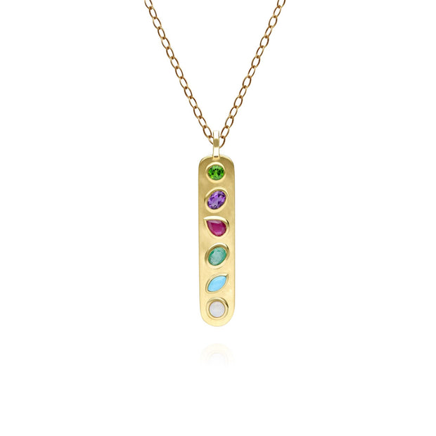 Coded Whispers 'Dare To' Acrostic Gemstone Pendant