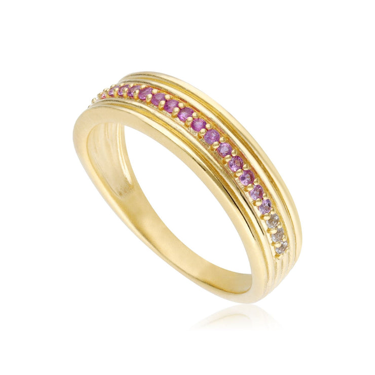 Caruso Pink & White Sapphire Gradient Ring