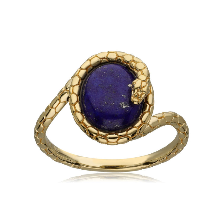 ECFEW™  'The Ruler' Lapis Lazuli Winding Snake Ring