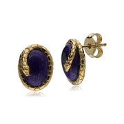 ECFEW™ 'The Ruler' Lapis Lazuli Winding Snake Stud Earrings