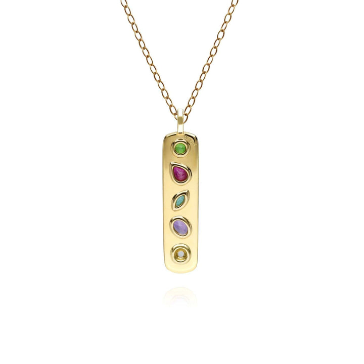 133P3926019 Coded Whispers Brushed Gold 'Dream' Acrostic Gemstone Pendant 2