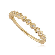 9ct Yellow Gold 0.075ct Diamond Band Ring