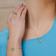 ECFEW™ 'The Ruler' Turquoise Winding Snake Bracelet